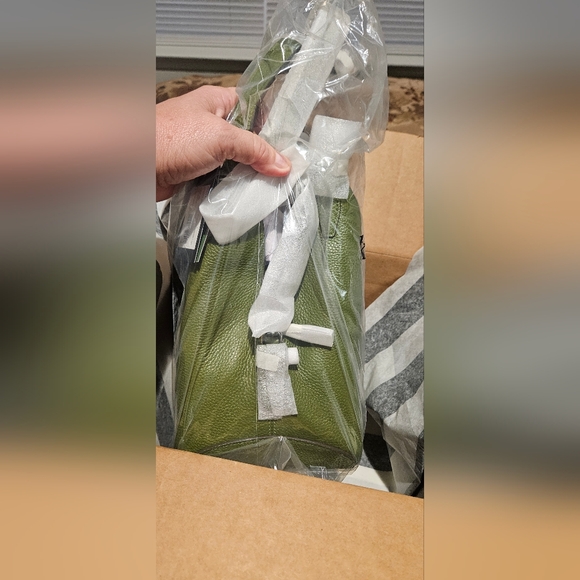 NWT Kate Spade Deco Crossbody Tote Purse Green Jungle Vine Shoulder Bag - Picture 6 of 8